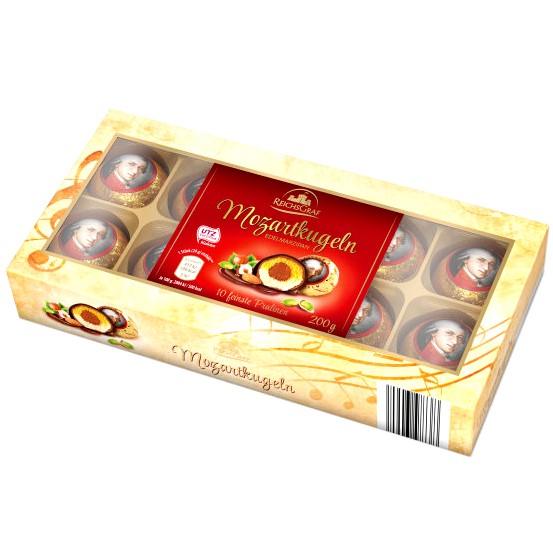 Reichsgraf Mozartkugeln Edelmarzipan 10szt 200g