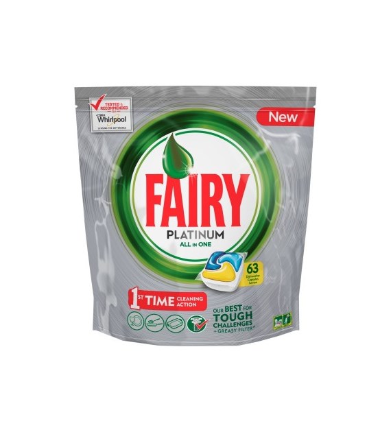 Fairy Platinum All in One Lemon Tabs 63szt 939g