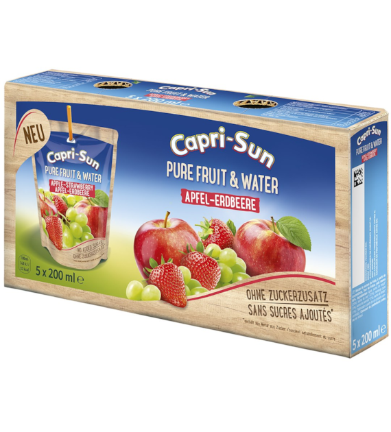 Capri Sun Pure Fruit & Water Apfel Erdbee 5x200ml