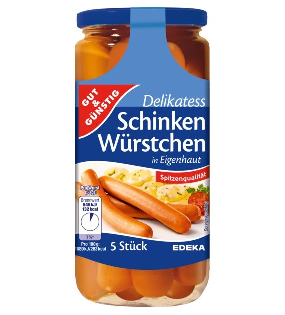 G&G Schinken Wurstchen in Eigenhaut Paró 5szt 380g