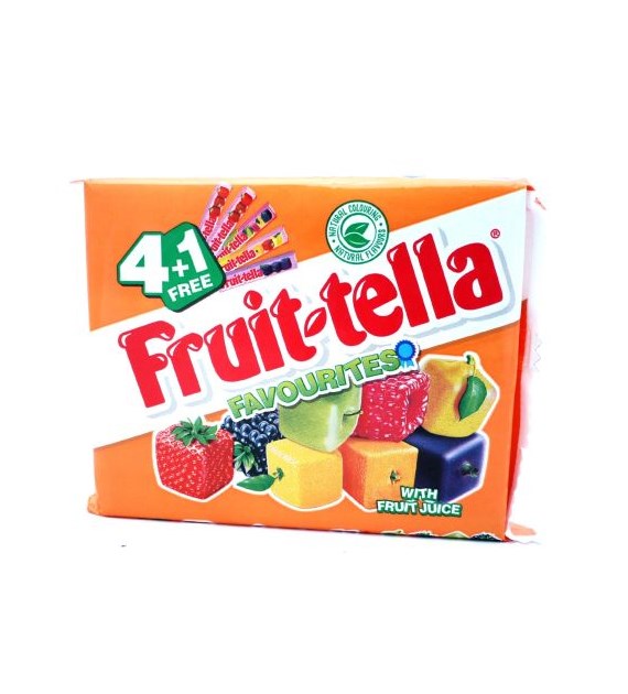 Fruit-Tella Favorites With Fruit Juice Gumy 5x41g