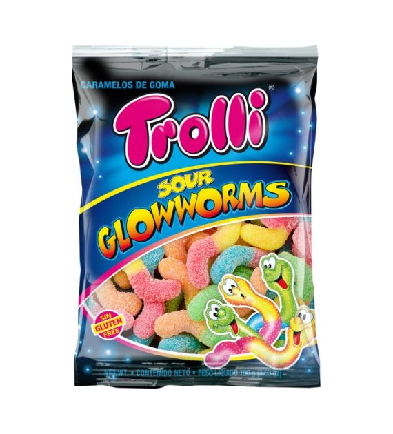 Trolli Sour Glowworms 100g