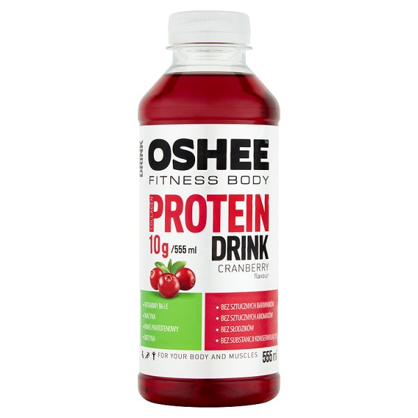 Oshee Protien Drink Cranberry 555ml