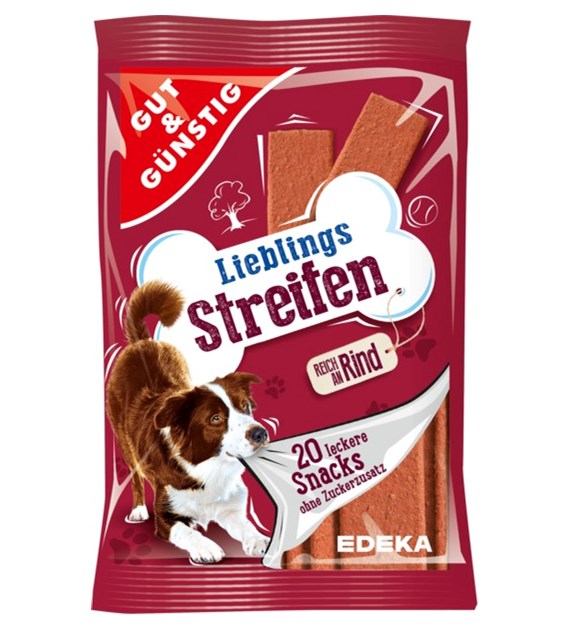 G&G Lieblings Streifen Rind dla Psa 20szt 200g