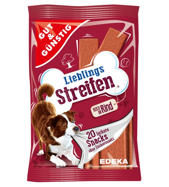 G&G Lieblings Streifen Rind dla Psa 20szt 200g