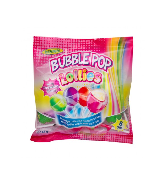 Woogie Bubblepop Lollies 8szt 144g