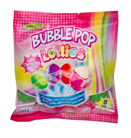 Woogie Bubblepop Lollies 8szt 144g