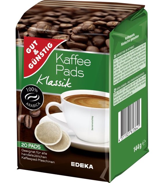 G&G Klassik Kaffee Pads 20szt 144g