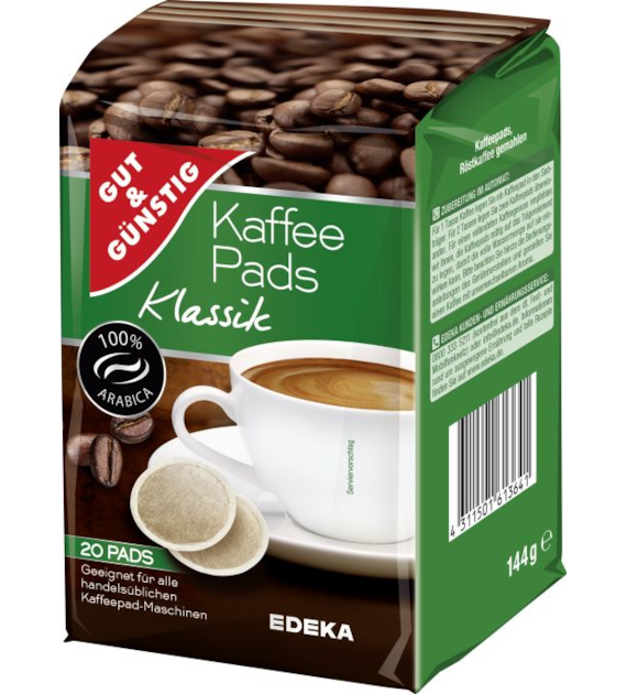 G&G Klassik Kaffee Pads 20szt 144g