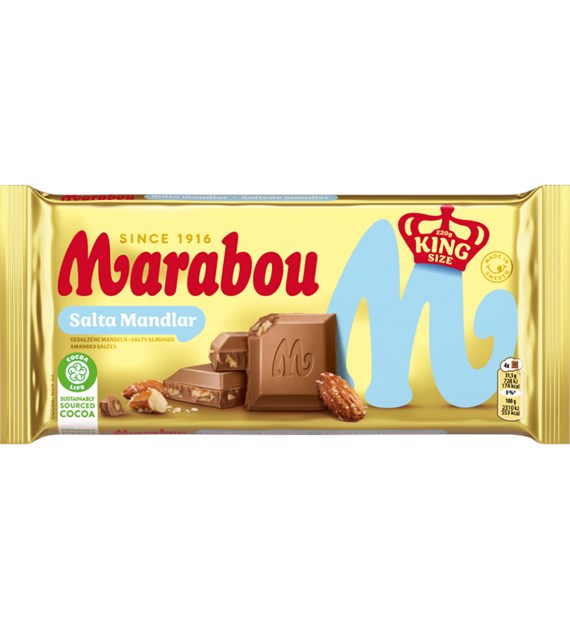 Marabou Salta Mandlar Czekolada 220g