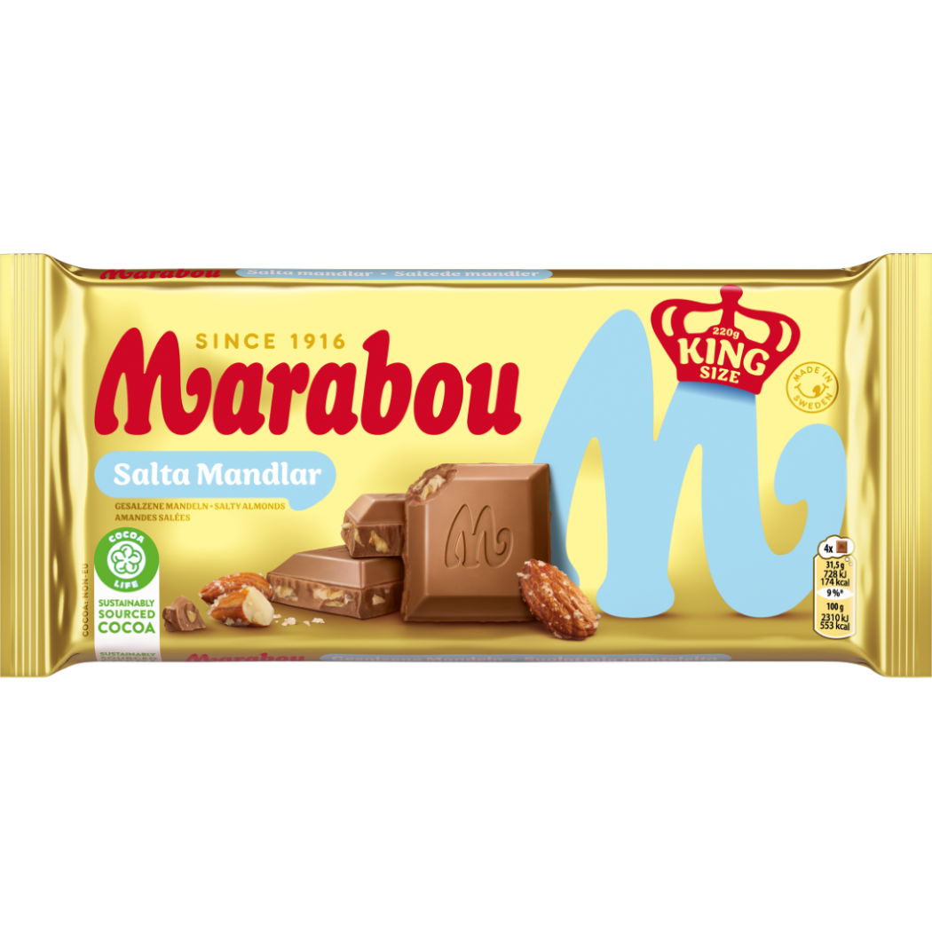 Marabou Salta Mandlar Czekolada 220g