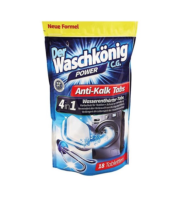Waschkonig 4in1 Anti-Kalk Tabs 18szt 324g