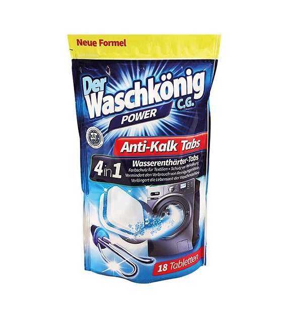 Waschkonig 4in1 Anti-Kalk Tabs 18szt 324g