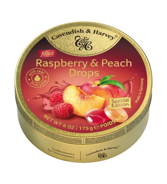 C&H Raspberry & Peach Drops 175g