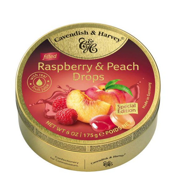 C&H Raspberry & Peach Drops 175g