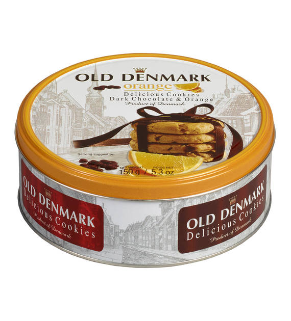 Old Denmark Orange Ciastka Puszka 150g