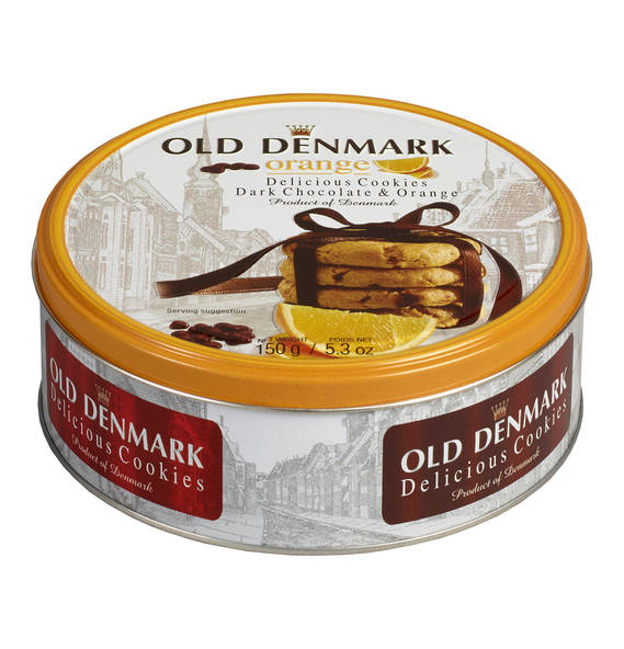 Old Denmark Orange Ciastka Puszka 150g