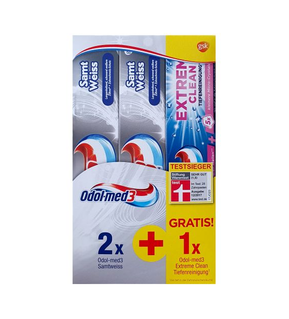 Odol-med3 SamtWeiss 2x75ml ExtremeClean Micro 75ml