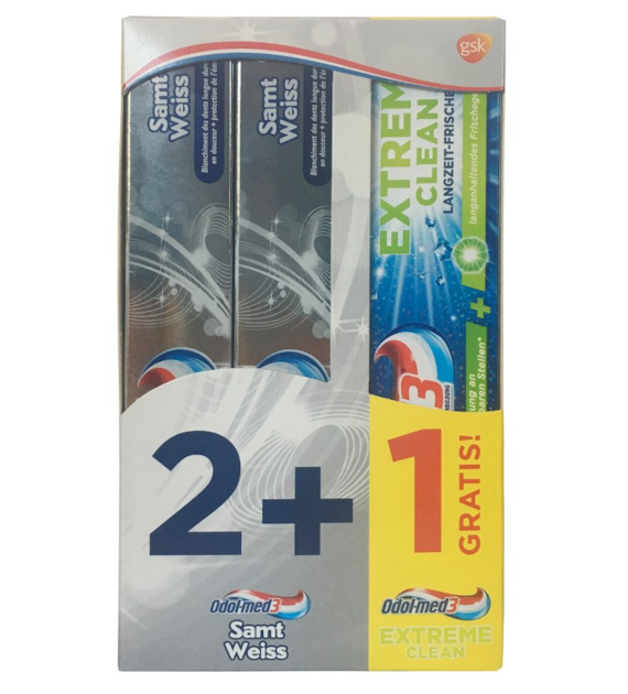Odol-med3 SamtWeiss 2x75ml ExtremeClean Langz 75ml