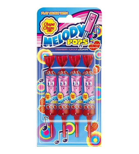 Chupa Chups Melody Pops Strawberry 4x15g