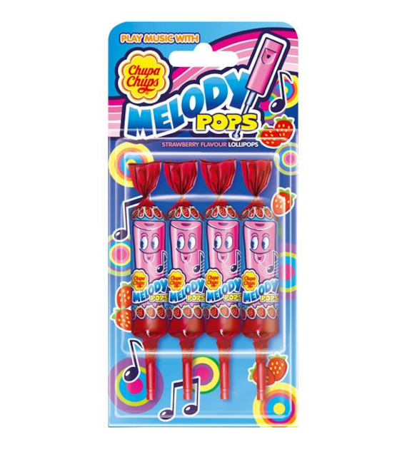 Chupa Chups Melody Pops Strawberry 4x15g
