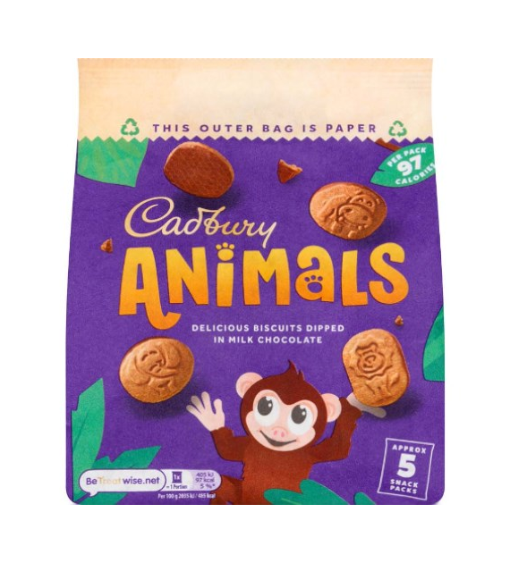 Cadbury Animals Ciastka 5 Bags 99,5g