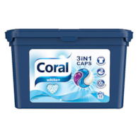 Coral 3in1 White+ Caps 18p 486g