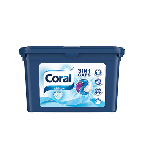 Coral 3in1 White+ Caps 18p 486g