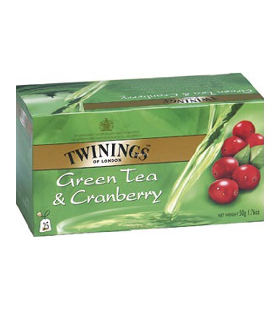Twinings Green Tea Cranberry Herbata 25szt 40g