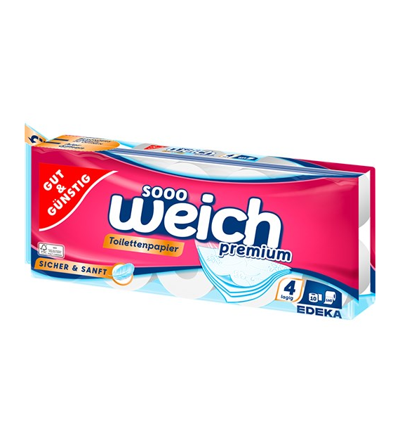 G&G Sooo Weich Premium 4Lag Papier Toaletowy 10szt
