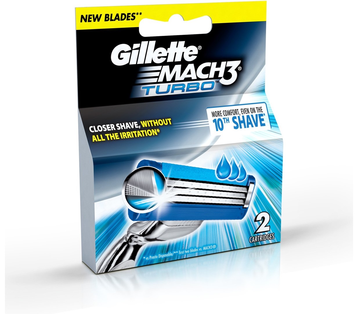 Gillette Mach3 Turbo Ostrza 2szt