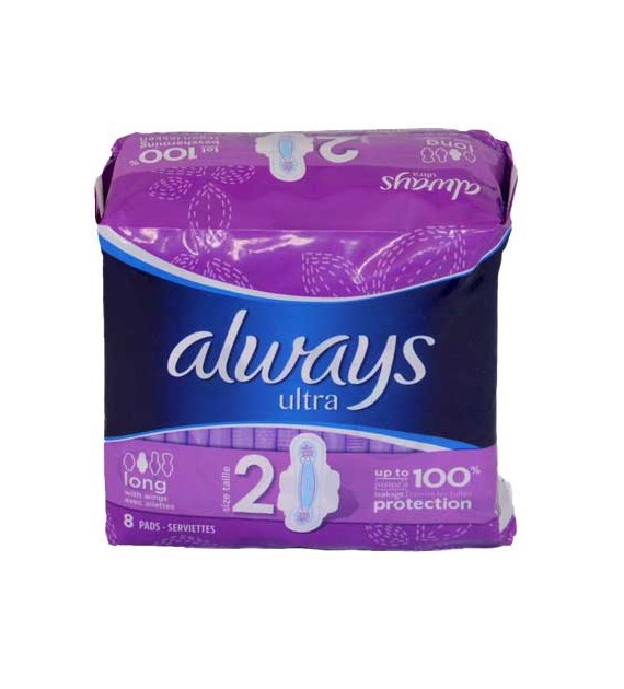 Always Ultra Long Taille Serviettes Podpaski 8szt