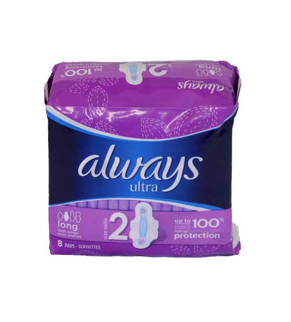 Always Ultra Long Taille Serviettes Podpaski 8szt