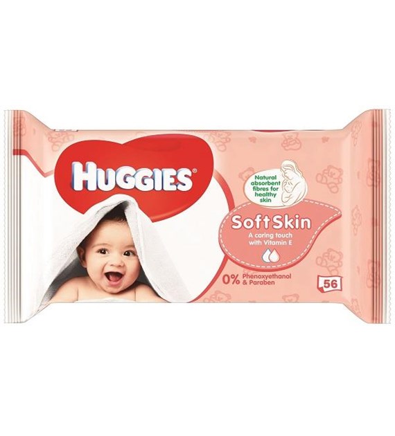 Huggies Soft Skin Chusteczki Nawilżone 56szt