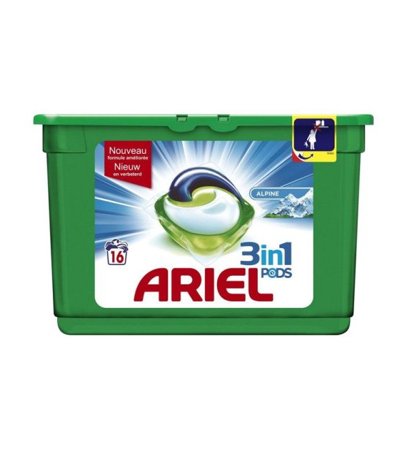 Ariel 3in1 Pods Universal Alpine Caps 16p 454g