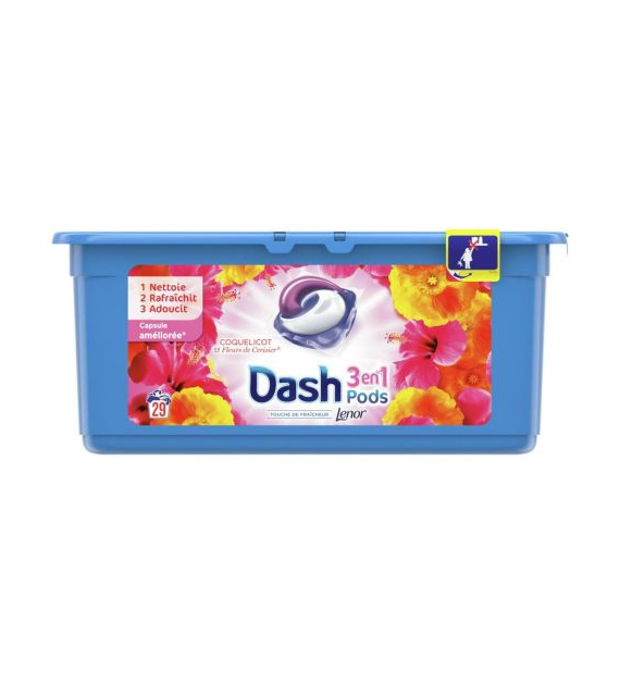 Dash 3en1 Pods Coquelicot & Cerisier 29p 765g