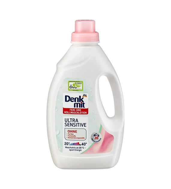 Denkmit Ultra Sensitive Fein & Woll Gel 30p 1,5L