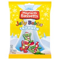 Maynards Bassetts Jelly Babies Snowmen 165g