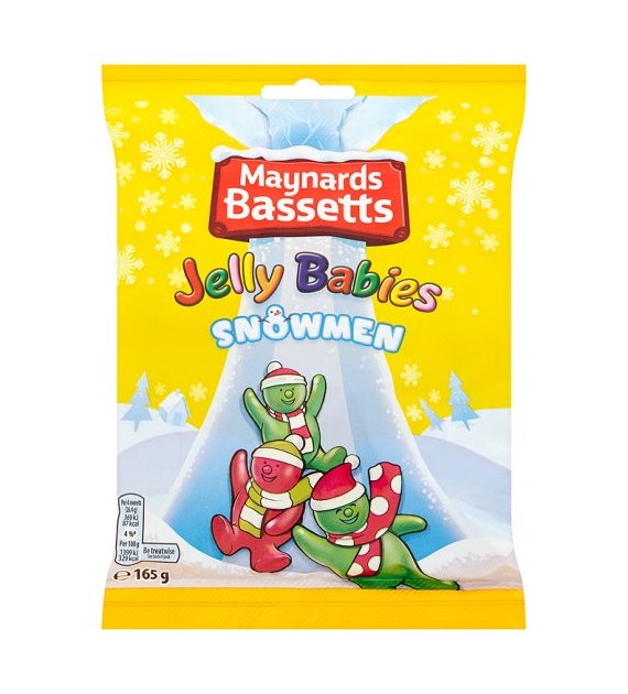 Maynards Bassetts Jelly Babies Snowmen 165g