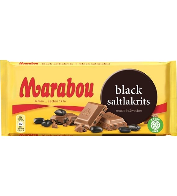 Marabou Black Saltlakrits Czekolada 180g