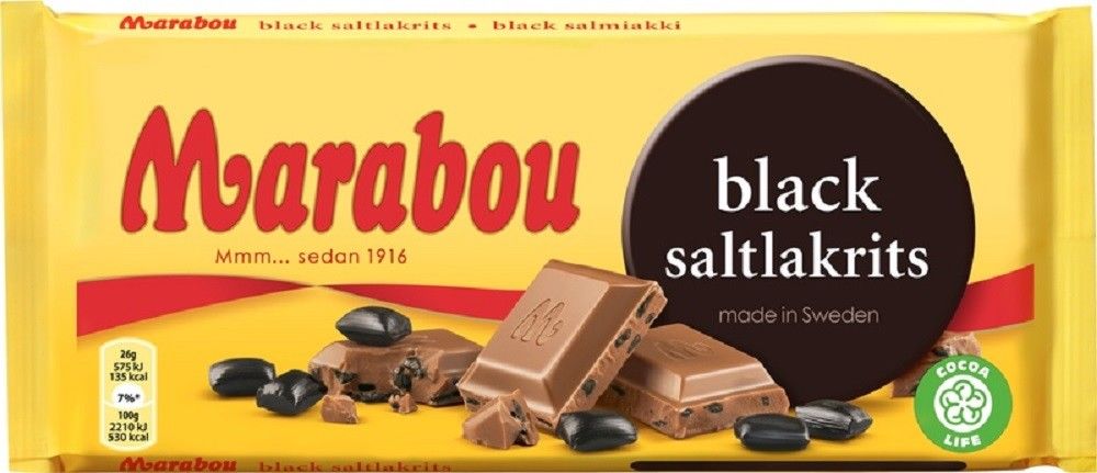 Marabou Black Saltlakrits Czekolada 180g