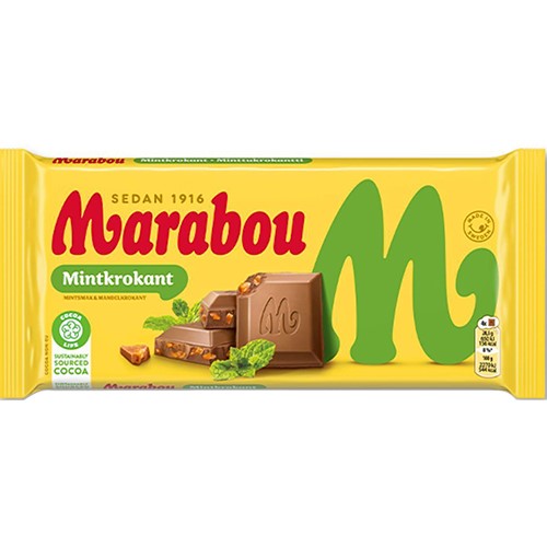 Marabou Mint Krokant Czekolada 200g