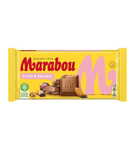 Marabou Frukt Mandel Czekolada 160g