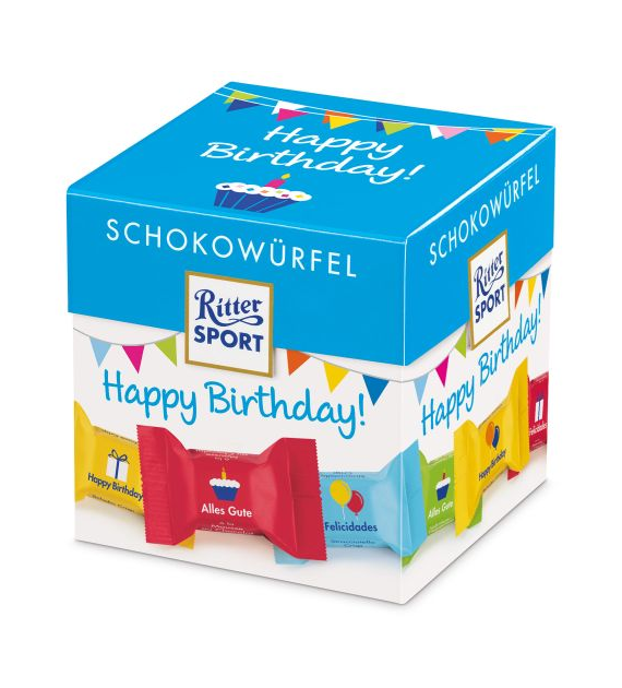 Ritter Sport Schokowurfel HappyBirthday 22szt 176g