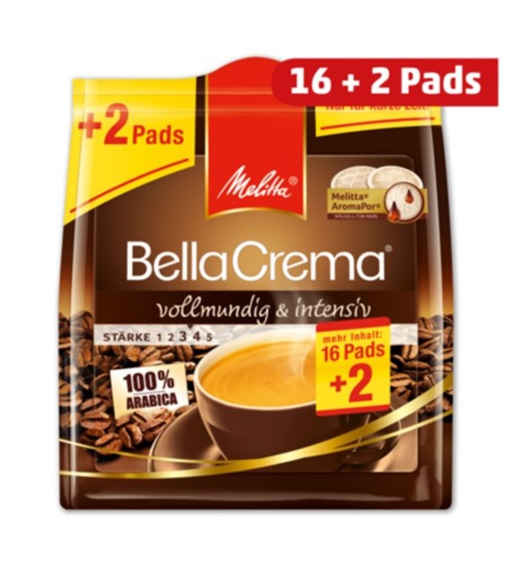 Melitta Bella Crema Vollmundig Pads 18szt 120g