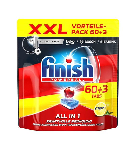 Finish All in 1 Tabs Citrus 60+3szt 1kg