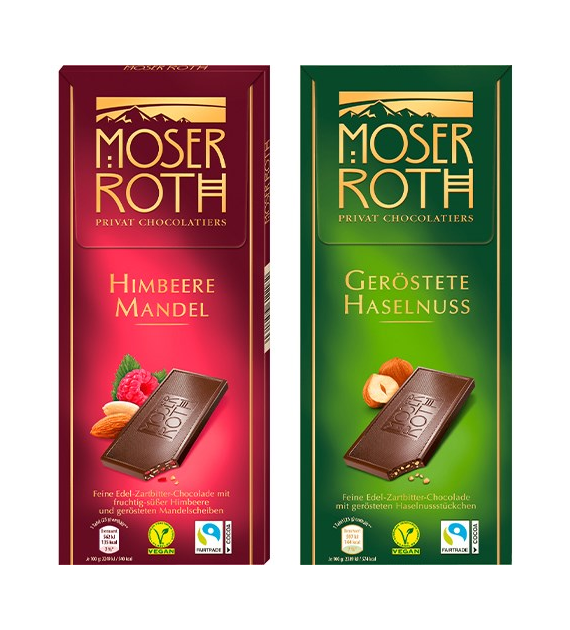 Moser Roth Haselnuss / Himbere Czekolada 125g