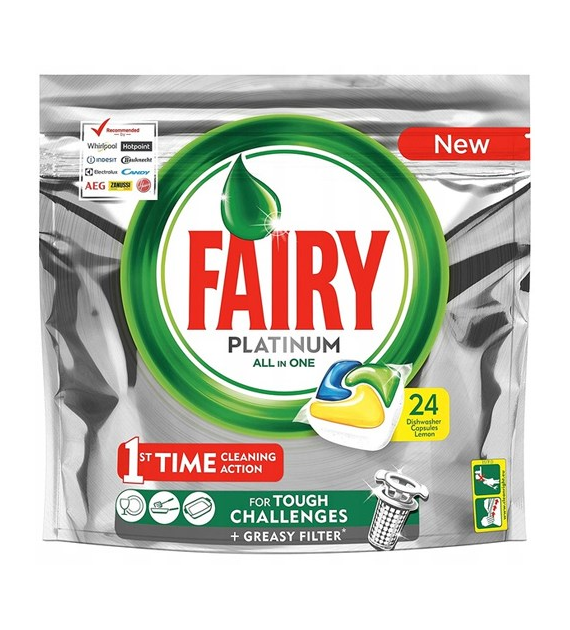 Fairy Platinum All in One Lemon 24szt 358g
