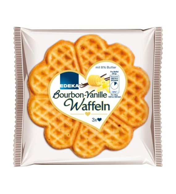 Edeka Bourbon Vanille Waffeln 3szt 165g