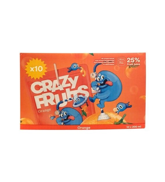Crazy Fruits Orange 10x200ml